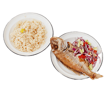Attiéké au poisson