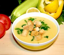 Суп-пюре Сырный с сухариками
