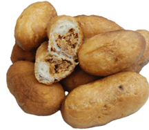 Trois beignets aller-retour au thon & jus bissap