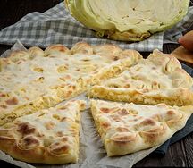 Пирог с капустой и грибами