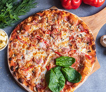 Пицца с ветчиной и салями 36 см