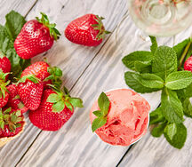 Сорбет клубника-базилик