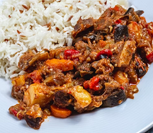 Poulet sauté aux légumes & riz