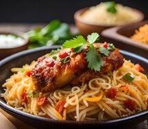 Spaghetti au poulet 