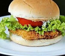 Cheese chicken burger