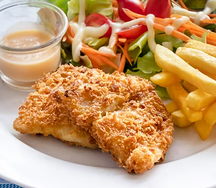 Escalope de poulet à la milanaise & frites