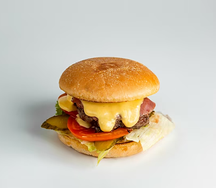 Double chicken burger simple