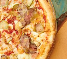 Пицца с ростбифом и грибами