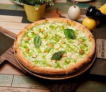 Пицца с лососем 