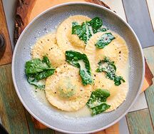 Равиоли с креветками