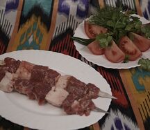 Кусковой шашлык из говядины