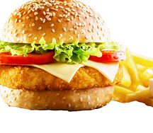 Burger au poulet pané croustillant