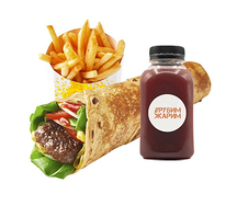 Рубстер с мраморной говядиной и картофель и шиповник