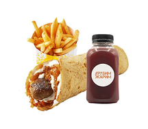 Рубстер по-Ленинградски и картофель фри и компот