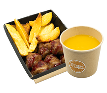 Комбо грибной суп и фрикадельки