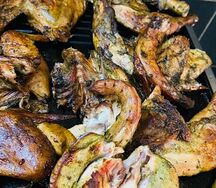 Demi poulet fumé braisé