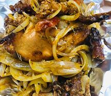 Demi poulet fumé sauté 