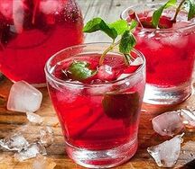 Cranberry mint ice tea