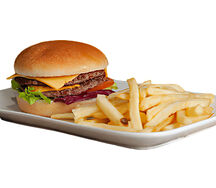 Chicken burger et frites