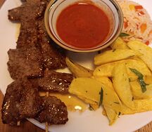 Шашлык из говяжьей вырезки на гриле