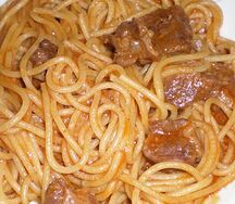 Spaghetti foie de bœuf