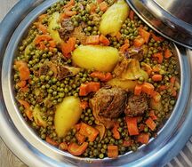 Le petit pois royale aux rognons façon Tajine