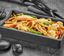 Удон с курицей под соусом терияки