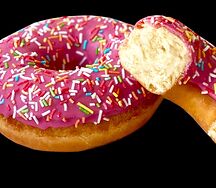 Донат с клубничной глазурью