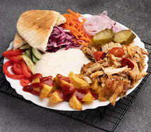 Шаверма на тарелке