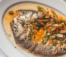 Сибас с каперсами 