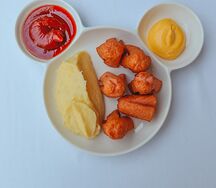 Сосиски куриные с пюре