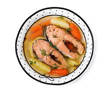Plat de poisson et légumes