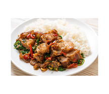 Plat de viande mélangé au riz