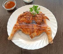 Цыпленок корнишон на мангале