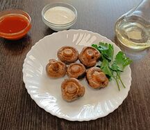 Шампиньоны на мангале