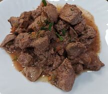 Печень куриная в сливочном соусе