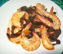 Crevette aux champignons noirs