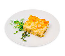 Лазанья с лососем и брокколи