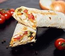 Итальянская шаурма с курицей и сыром