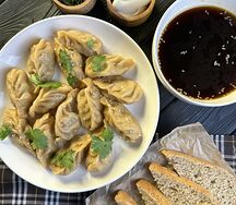 Уйгурские пельмени с бульоном