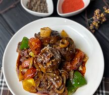 Тушёная баранина с овощами