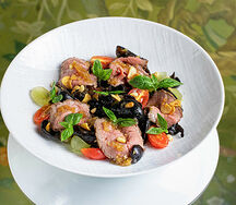 Ростбиф с древесными грибами