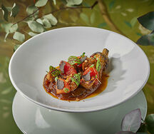 Баклажан с фуа-гра и черным трюфелем