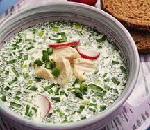 Окрошка с курицей
