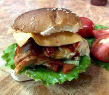 Чизбургер с куриным мясом