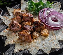 Шашлык из бараньей печени
