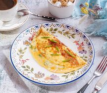 Омлет с сыром и шпинатом