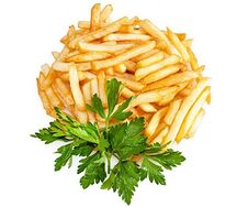 Картофель фри и сырный соус