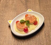 Куриные оладушки с пюре