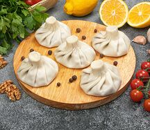 Хинкали с картошкой и грибами по-грузински